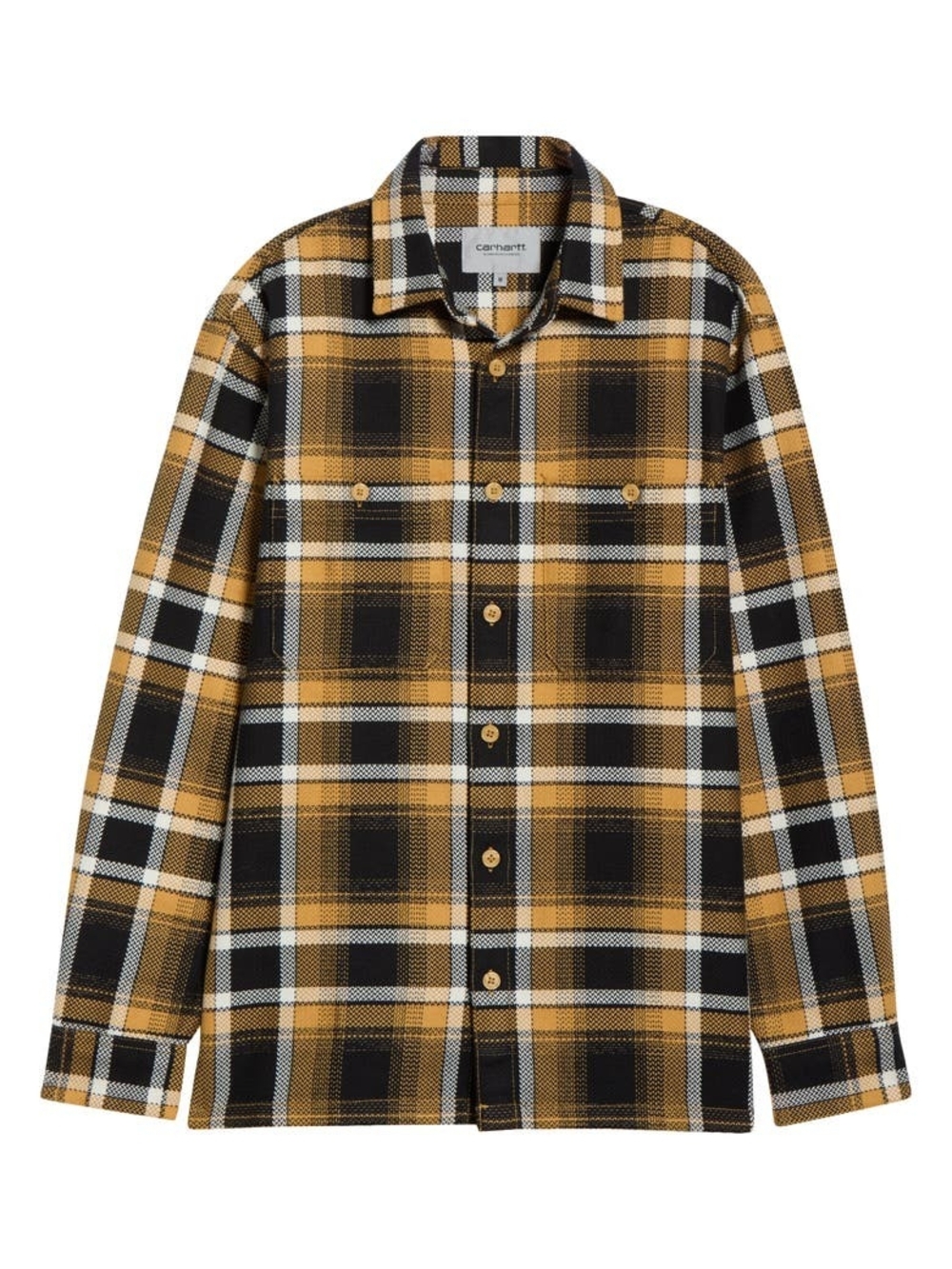 Carhartt WIP Vaughn Loose Fit Heavyweight Cotton Herringbone Button-Up Overshirt